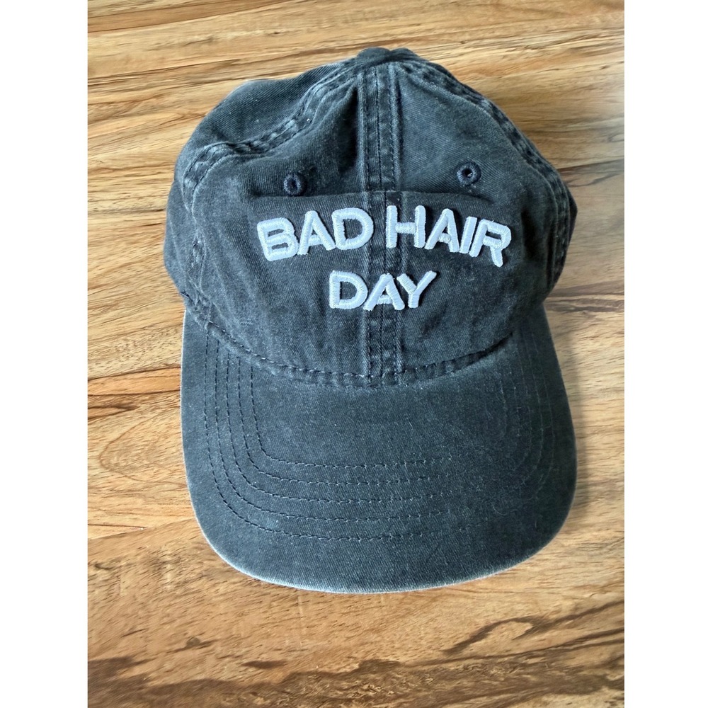 Bad Hair‎ Day Embroidered Baseball Cap Washed Black Cotton Mom hat  Adjustable